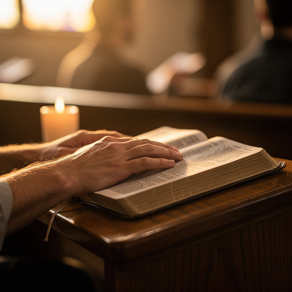 Good News Missionary Baptist Church Sunday evening worship service with community and music in San Diego